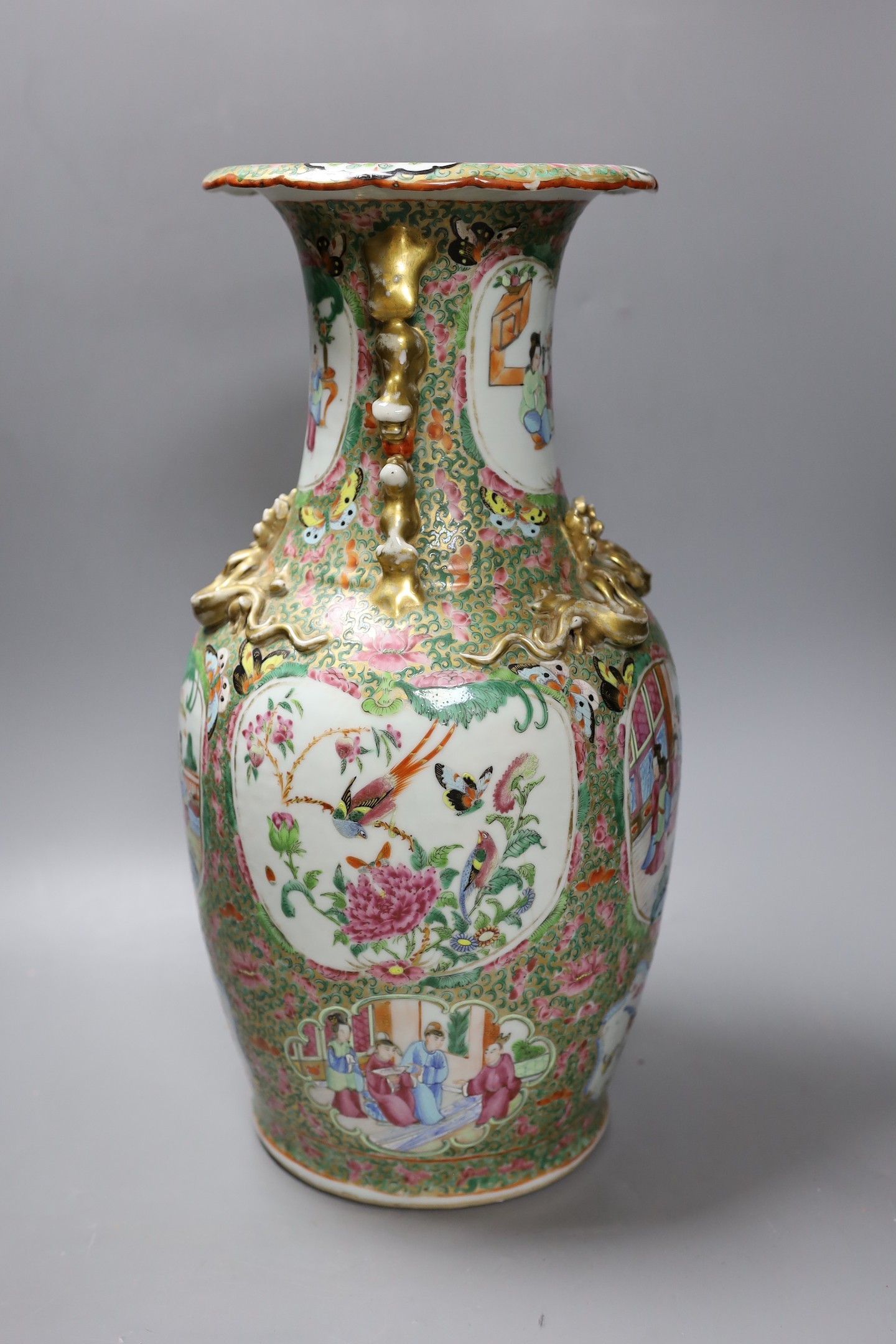 A Chinese famille rose vase